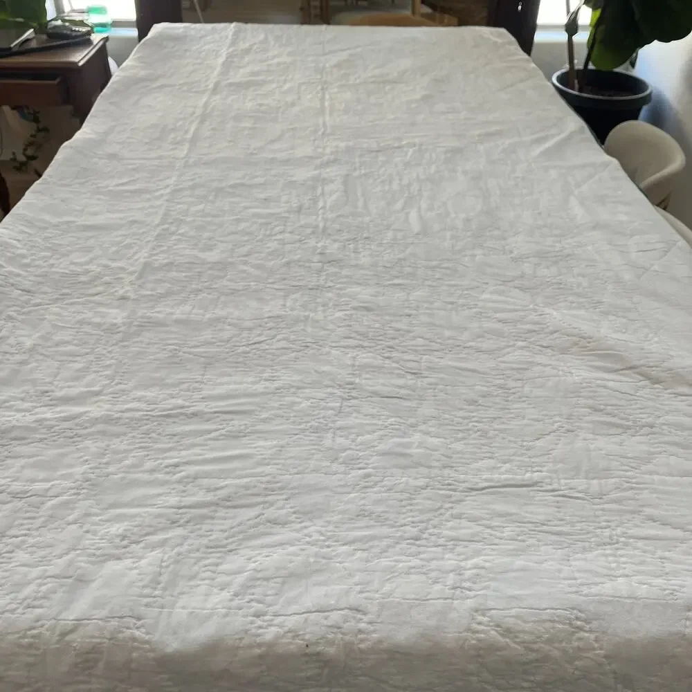 Hand Quilted Star Patchwork Cotton Quilt Bedspread 98
